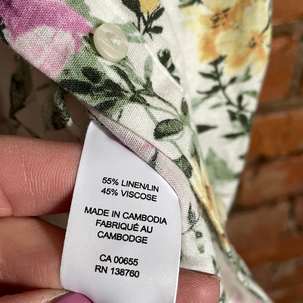 RW&CO. Linen-Blend Floral Print Dress - Picture 5 of 6